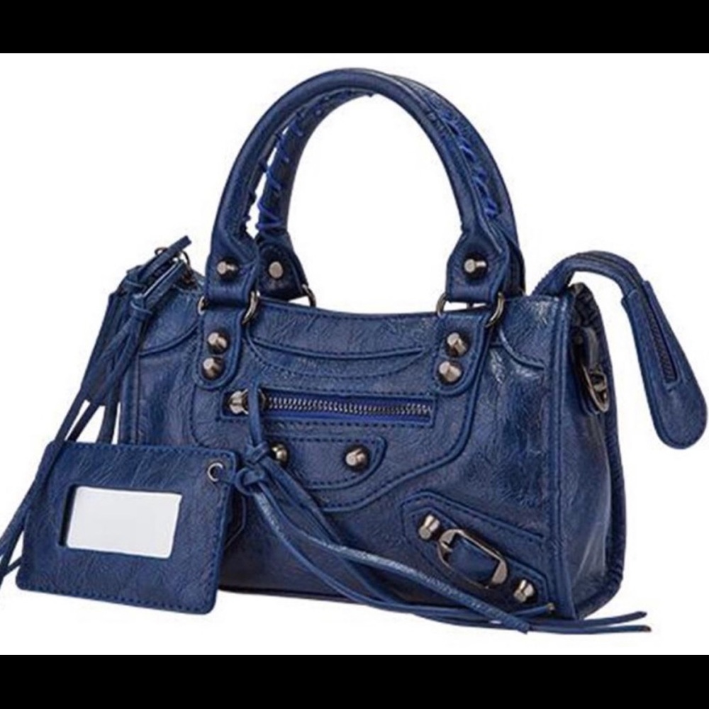 Blue motorcycle mini bag
